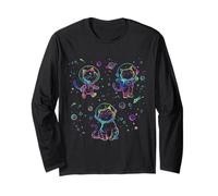 Color Space Cats- Funny Astronauts Cats Maglia a Manica