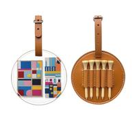 Color Space Sense - Borsa portaoggetti per tee da golf, facile da trasportare e più efficiente per giocare a golf, colore: Marrone