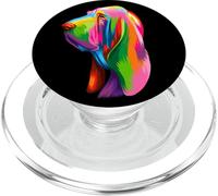 Color Splash Basset Hound | Arte astratta del cucciolo di silenzio PopSockets PopGrip per MagSafe