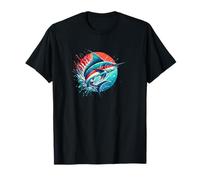 Color Splash Marlin, Pesca in Mare Profondo Oceano per i Pescatori Maglietta