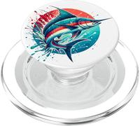 Color Splash Marlin, Pesca in mare profondo oceano per i pescatori PopSockets PopGrip per MagSafe