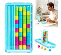Color Stack Game, Gioco Portatile di Brain Teaser da Viaggio con 40 Anelli Colorati, Colors Matching Stacking Puzzle Game, Gioco di Stack Color, perfetto allenamento di concentrazione e logica