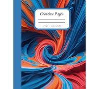 Color Surge: Vivid Paint Swirl Notebook - 7.5" x 9.25", 110 Pages, Matte Cover