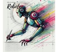 color the sketch / Roboter: Dein kreatives Abenteuer - Abstrakte, minimalistische Roboter-Skizzen, die nur auf deinen Farbkick warten! Format 21,6 x 21,6 cm