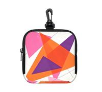 Color Triangle Art - Custodia impermeabile con cerniera, in neoprene, per auricolari, portachiavi