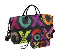 Color Valentine Xo Borsone da Viaggio Carry On Tote Bag Sport Training Bag con Toiletry Bag per Aereo Viaggi Multifunzionale, Colore Valentine xo, 1 size