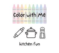 Color With Me: Kitchen Fun - Toddler Twin Page Coloring Book for Kids Ages 1-4 | Simple, Bold Designs for Parents & Kids to Color Together: A Fun ... with Matching Pages for Side-by-Side Coloring