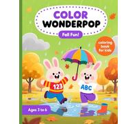 COLOR WONDERPOP - Fall Fun - Cute and Cozy Coloring Book for Kids Featuring Easy to Color Fall Illustrations and Adorable Scenes