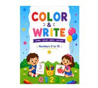 Color & Write: Fun Numbers 0-10 Tracing, Coloring & Counting Workbook for Little Learners