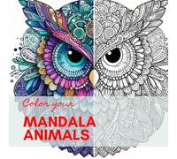 Color your mandala animals: Coloring book
