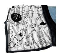 Color Your Own Blanket - 59 x 50 Inch Creative Soft Comfortable Art Project, Kids Adults Coloring Blanket | Purchased by yourself for Home Bedroom Birthday Holidays Family Activity Valentines Day