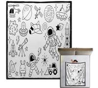 Color Your Own Blanket - 59 x 50 Inch Creative Soft Comfortable Art Project, Kids Adults Coloring Blanket | Purchased by yourself for Home Bedroom Birthday Holidays Family Activity Valentines Day