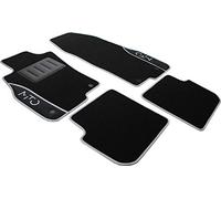 COLOR0000012A, Tappeti auto moquette antiscivolo, Su misura, 2 Ricami, Argento