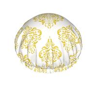 Color7 Gorro de ducha Flamencos en el agua Gorros de ducha de baño reutilizables para mujeres Cabello largo Doble capa Impermeable Gorro de ducha de baño Protector de cabello para niños Niñas Mujeres