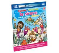 Colora e ricolora le sirene. Ediz. illustrata. Con pennello