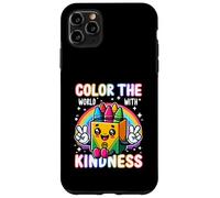 Colora il mondo con la gentilezza Pastello Consapevolezza della salute mentale Custodia per iPhone 11 Pro Max