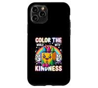 Colora il mondo con la gentilezza Pastello Consapevolezza della salute mentale Custodia per iPhone 11 Pro