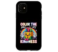 Colora il mondo con la gentilezza Pastello Consapevolezza della salute mentale Custodia per iPhone 11
