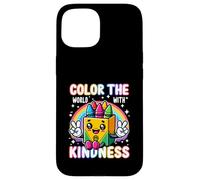 Colora il mondo con la gentilezza Pastello Consapevolezza della salute mentale Custodia per iPhone 15