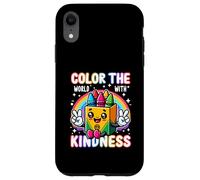 Colora il mondo con la gentilezza Pastello Consapevolezza della salute mentale Custodia per iPhone XR