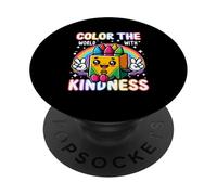 Colora il mondo con la gentilezza Pastello Consapevolezza della salute mentale PopSockets PopGrip Adesivo