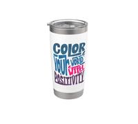 Colora il tuo mondo con Positivity Artsy Bicchiere termico in acciaio inox doppia parete