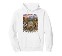 Colorado Acquerello Mountain Adventure Travel Design Felpa con Cappuccio