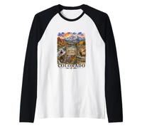 Colorado Acquerello Mountain Adventure Travel Design Maglia con Maniche Raglan