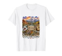 Colorado Acquerello Mountain Adventure Travel Design Maglietta