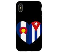Colorado and Cuba Flags: Heart Shaped Unity Custodia per iPhone X/XS