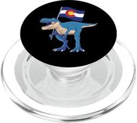 Colorado Dinosaur T-Rex Denver Flag Boulder Sci Uomo Donna PopSockets PopGrip per MagSafe