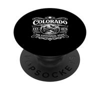 Colorado Est 1876 Il Centenario Stato Vintage Montagna PopSockets PopGrip Adesivo
