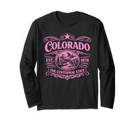 Colorado EST 1876 La Montagna Vintage dello Stato del Centenario Maglia a Manica