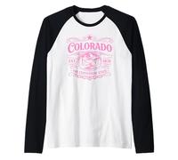 Colorado EST 1876 La Montagna Vintage dello Stato del Centenario Maglia con Maniche Raglan