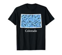 Colorado Forget Me Not Flower Floral State Maglietta