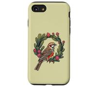 Colorado Lark - Festone con uccellini circondati da fiori rossi di cactus Custodia per iPhone SE (2020) / 7 / 8
