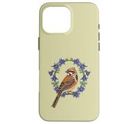 Colorado Lark - Festone con uccellino circondato da colombina blu Custodia per iPhone 16 Pro Max
