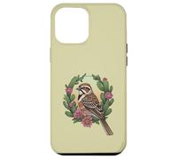 Colorado Lark - Festone con uccellino circondato da un bicchiere color porpor Custodia per iPhone 12 Pro Max