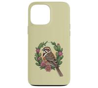 Colorado Lark - Festone con uccellino circondato da un bicchiere color porpor Custodia per iPhone 13 Pro Max