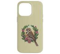 Colorado Lark - Festone con uccellino circondato da un bicchiere color porpor Custodia per iPhone 14 Pro Max
