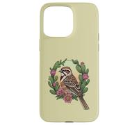 Colorado Lark - Festone con uccellino circondato da un bicchiere color porpor Custodia per iPhone 15 Pro Max