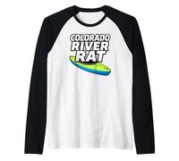 Colorado River Rat Kayak Whitewater Rafting Maglia con Maniche Raglan