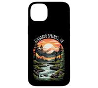 Colorado Springs CO USA Scenic Mountain Retro Tramonto Stile Custodia per iPhone 14 Plus
