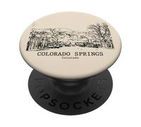 Colorado Springs CO Vintage Streetscape Disegno PopSockets PopGrip Adesivo