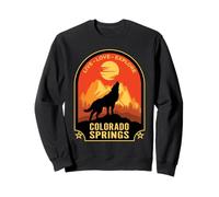 Colorado Springs Live Love Explore Howling Wolf Design Felpa