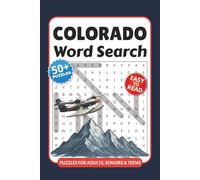 Colorado Word Search Puzzle Book: Word Searches with Easy to Read Print about Colorado Mountains, Cities, Landmarks, Nature and More | 6x9 inches, 110 pages | 50+ Puzzles... Gift for Vacations, Holidays and Leisure Time