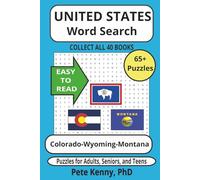 Colorado-Wyoming-Montana Word Search Puzzle Book: Historical Cities and Towns of Colorado, Wyoming, & Montana Easy to Read Print! (Part of a ... 50 states in 40 books) Collector’s Edition!
