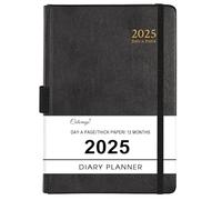 Colorage Agenda accademica 2023-2024, un giorno per pagina, formato A5, da agosto 2023 a luglio 2024, con passante per penna, 180°, adesivi mensili