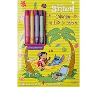 Coloram cu Lilo si Stitch. Carte de colorat cu 4 creioane cerate