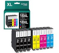 10-Pack 18XL Cartucce Compatibili per Epson 18 XL Multipack per Expression Home XP-315 XP-302 XP-205 XP-225 XP-322 XP-215 XP-305 XP-325 XP-422 XP-405 XP-425 (4 Nero, 2 Ciano, 2 Magenta, 2 Giallo)